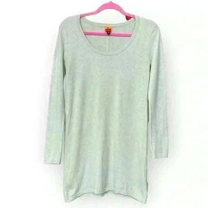 JOIS Light Green 100% Cashmere Tunic Shirt Dress Size Small